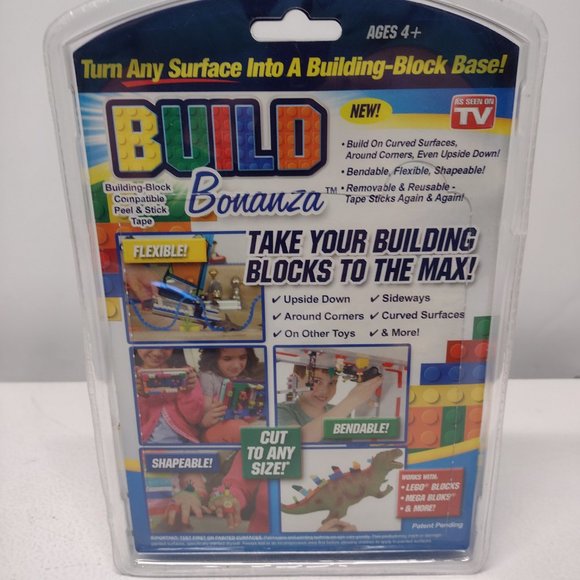 NWT! Build Bonanza Building Base Tape - Works with Lego & Mega Bloks! - Picture 2 of 5